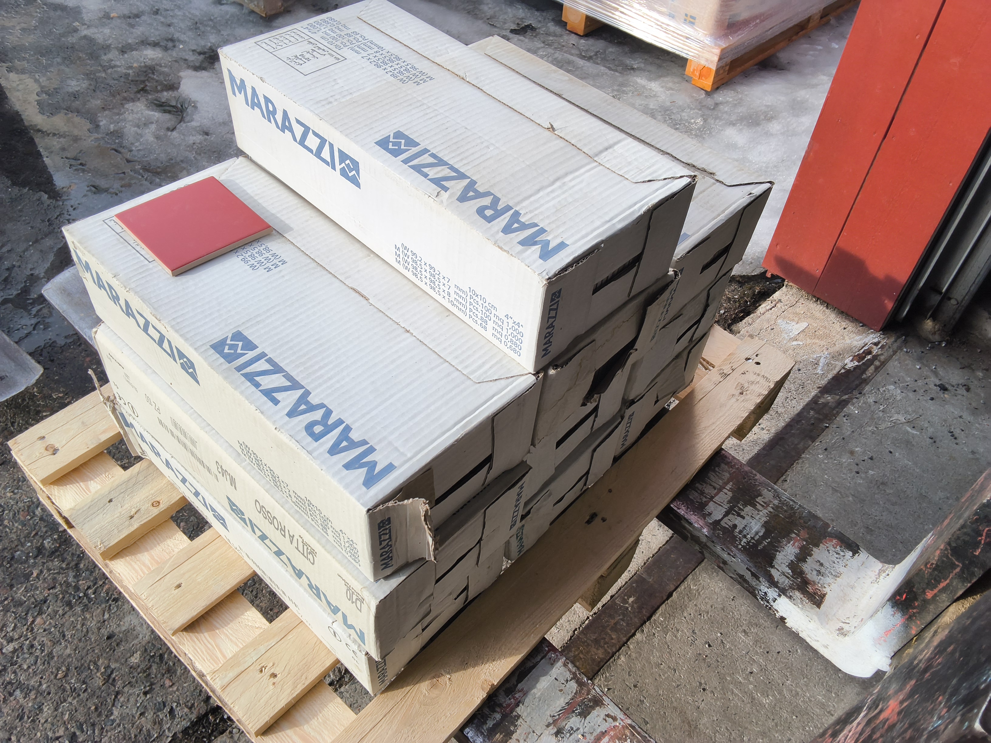 Klinker 100x100 röda 10 kvm